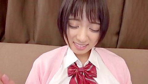 I touch it over the top of the panties, and while I'm touching them, I'm cunnilingus and putting them on.