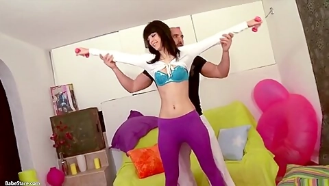 Fresh-faced Teen 18+ Bends Over Backward To Get Her Shaved Pussy Fucked